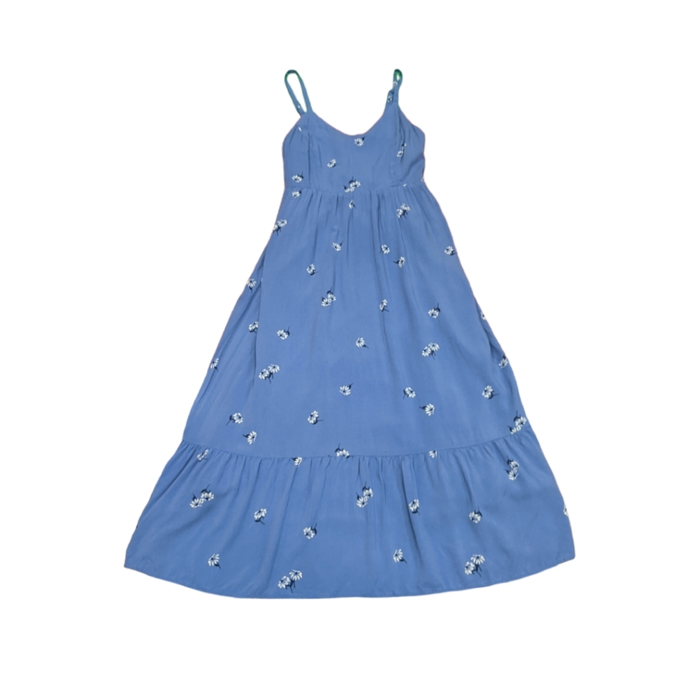 Old Navy Cornflower Blue Floral Cami Dress Tea/Maxi Length Size XS